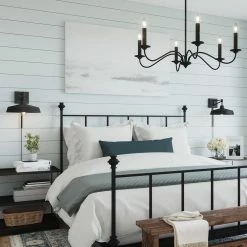 Budget 🔔 Capital Lighting Vincent 6 Light 32 in. Chandelier in Black Iron ✨ -Capital Lighting Sales Query 456