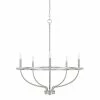 Outlet 👍 Capital Lighting Greyson 60W 5-Light Candelabra E-12 Incandescent Chandelier in Brushed Nickel 👏