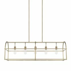 Best reviews of 🥰 Capital Lighting HomePlace 100W 5-Light Medium E-26 Incandescent Island Light in Aged Brass 🔥