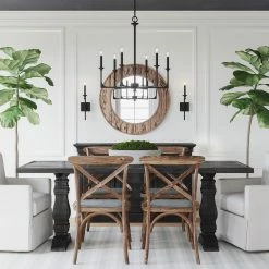 Brand new 🤩 Capital Lighting Clint 6 Light 28 in. Chandelier in Black Iron 🎁 -Capital Lighting Sales Query 470