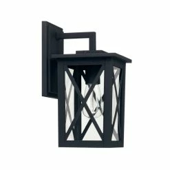 Coupon ⭐ Capital Lighting Avondale 100W 1-Light Medium E-26 Incandescent Outdoor Wall Lantern in Black 🎁