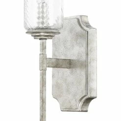 Best Sale 🤩 Capital Lighting Oxford 60W 1-Light Candelabra E-12 Incandescent Wall Sconce in Silver Patina 🎉