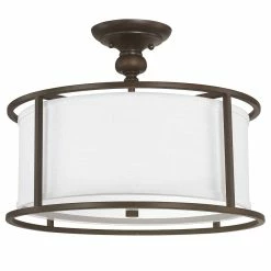 Best reviews of 🧨 Capital Lighting Midtown 3-Light Semi-Flush Ceiling Fixture in Burnished Bronze 🎉