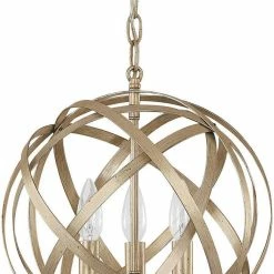 Cheapest 😍 Capital Lighting Axis 13-1/4 in. 60W 3-Light Pendant Fixture in Winter Gold 🔥