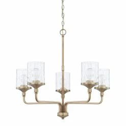 Outlet 🌟 Capital Lighting Colton 100W 5-Light Chandelier in Aged Brass 🔔
