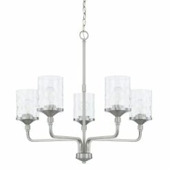 Flash Sale 😍 Capital Lighting Colton 100W 5-Light Medium E-26 Incandescent Chandelier in Brushed Nickel 😍