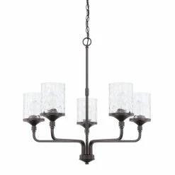 Coupon 😀 Capital Lighting Colton 500W 5-Light Medium E-26 Incandescent Chandelier in Bronze 🌟