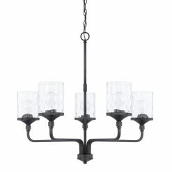 Best deal 🧨 Capital Lighting Colton 100W 5-Light Medium E-26 Incandescent Chandelier in Matte Black 😉