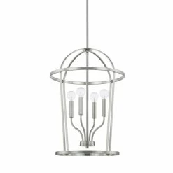Buy ✔️ Capital Lighting Greyson 60W 4-Light Candelabra E-12 Incandescent Foyer Lighting in Brushed Nickel 🌟