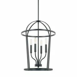 Best Pirce 🔔 Capital Lighting Greyson 60W 4-Light Candelabra E-12 Incandescent Foyer Lighting in Matte Black ✨