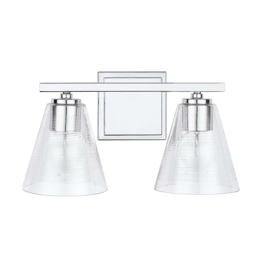 Cheapest π₯ Capital Lighting Layla 100W 2-Light Medium Vanity Fixture in Chrome βοΈ 2 Cheapest π₯ Capital Lighting Layla 100W 2-Light Medium Vanity Fixture in Chrome βοΈ - Image 2