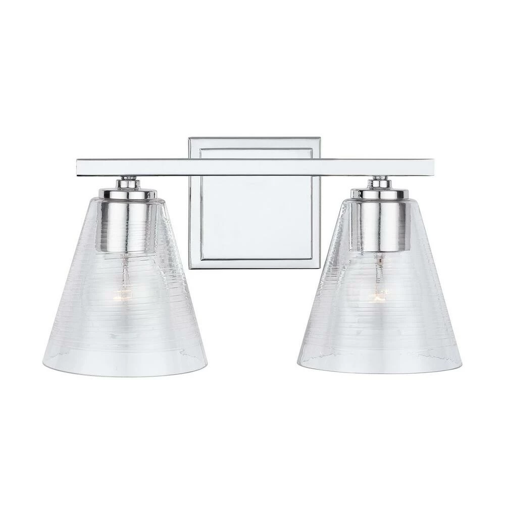 Cheapest π₯ Capital Lighting Layla 100W 2-Light Medium Vanity Fixture in Chrome βοΈ 4 Cheapest π₯ Capital Lighting Layla 100W 2-Light Medium Vanity Fixture in Chrome βοΈ - Image 4