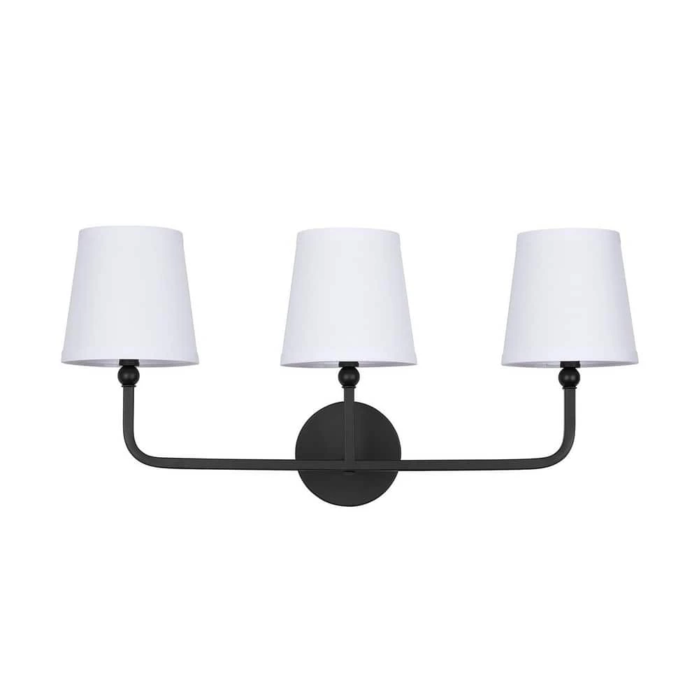 Hot Sale ✨ Capital Lighting Dawson 60W 3-Light Candelabra E-12 Vanity Fixture in Matte Black ✔️ 2 Hot Sale ✨ Capital Lighting Dawson 60W 3-Light Candelabra E-12 Vanity Fixture in Matte Black ✔️ - Image 2