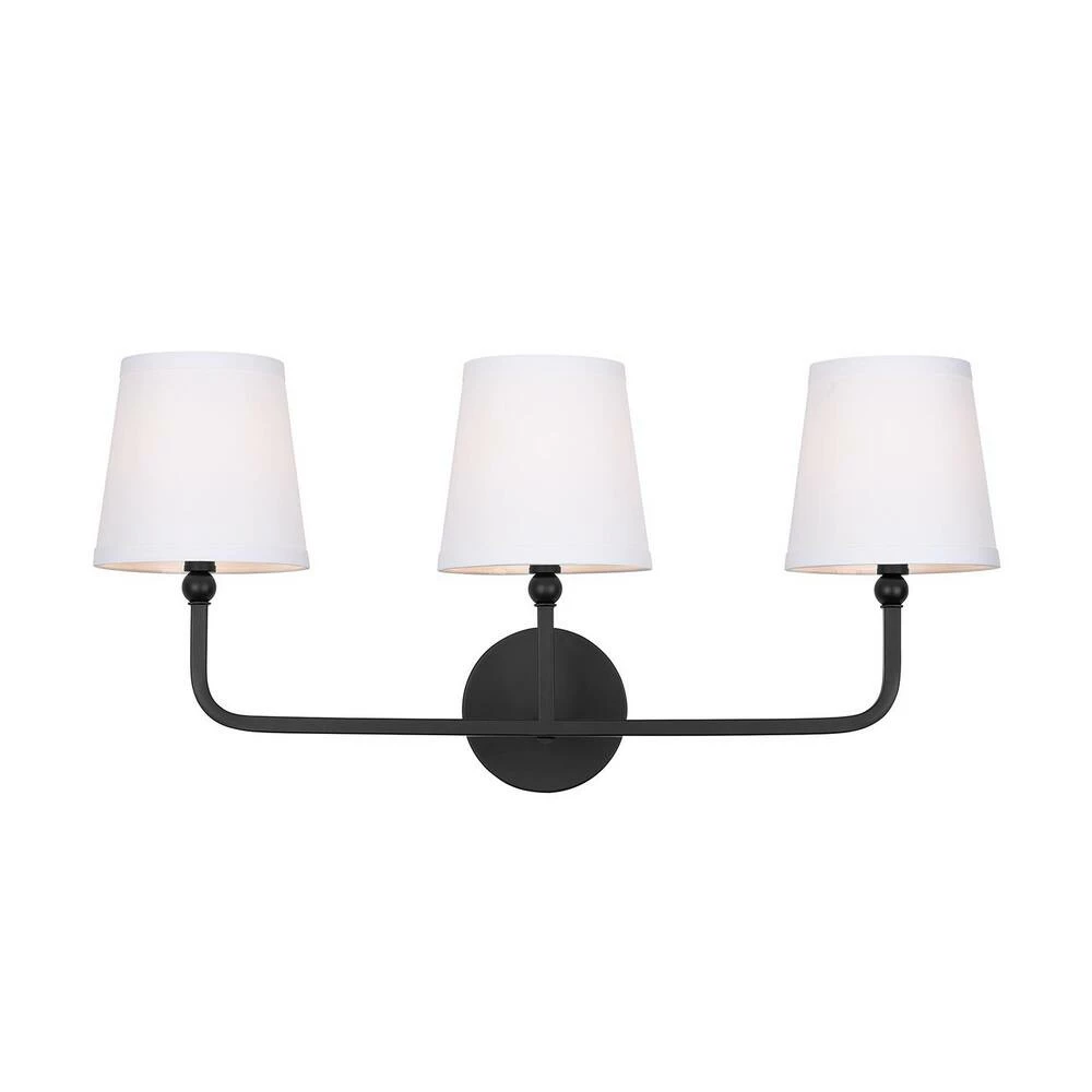 Hot Sale ✨ Capital Lighting Dawson 60W 3-Light Candelabra E-12 Vanity Fixture in Matte Black ✔️ 3 Hot Sale ✨ Capital Lighting Dawson 60W 3-Light Candelabra E-12 Vanity Fixture in Matte Black ✔️ - Image 3