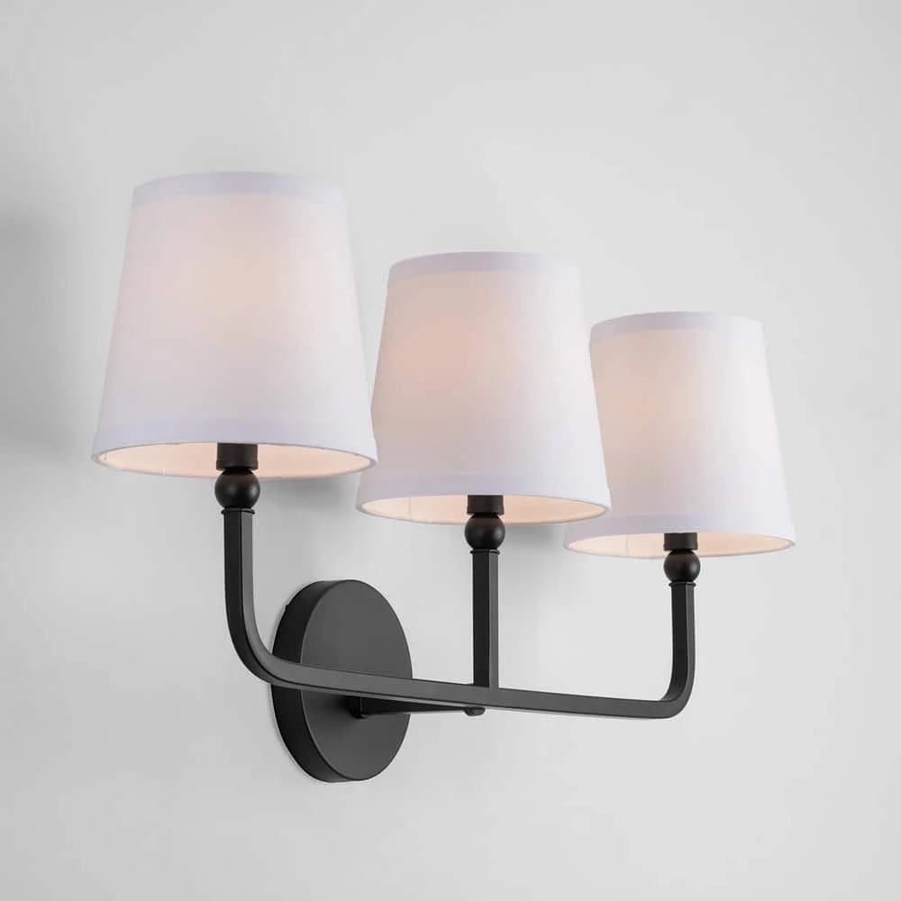 Hot Sale ✨ Capital Lighting Dawson 60W 3-Light Candelabra E-12 Vanity Fixture in Matte Black ✔️ 4 Hot Sale ✨ Capital Lighting Dawson 60W 3-Light Candelabra E-12 Vanity Fixture in Matte Black ✔️ - Image 4