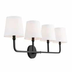 New 🧨 Capital Lighting Dawson 60W 4-Light Candelabra E-12 Vanity Fixture in Matte Black 🎉