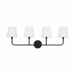 New 🧨 Capital Lighting Dawson 60W 4-Light Candelabra E-12 Vanity Fixture in Matte Black 🎉 -Capital Lighting Sales Query 529