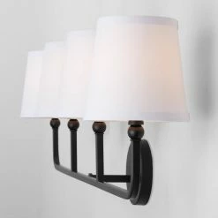 New 🧨 Capital Lighting Dawson 60W 4-Light Candelabra E-12 Vanity Fixture in Matte Black 🎉 -Capital Lighting Sales Query 531