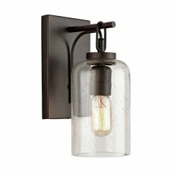 Discount 🎁 Capital Lighting Elijah 100W 1-Light Medium Incandescent Wall Sconce in Old Bronze 🛒