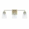 Best Sale 🎁 Capital Lighting Newbury 100W 3-Light Medium E-26 Incandescent Vanity Fixture in Winter Gold 🔔