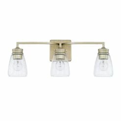 Best Sale 🎁 Capital Lighting Newbury 100W 3-Light Medium E-26 Incandescent Vanity Fixture in Winter Gold 🔔