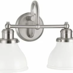 Discount ✨ Capital Lighting Baxter 100W 2-Light Vanity Fixture in Brushed Nickel ✔️