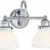 Budget 💯 Capital Lighting Baxter 100W 2-Light Medium E-26 Base Incandescent Vanity in Polished Chrome 🎁