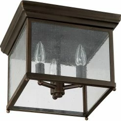 Best Sale 🧨 Capital Lighting Outdoor 8-1/2 in. 3-Light Outdoor Ceiling Fixture in Old Bronze 👍