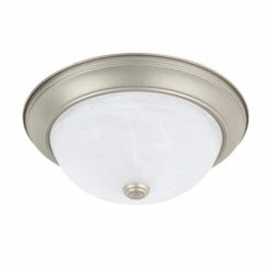 Budget 🎁 Capital Lighting Ceiling Collection 60W 2-Light Flushmount Ceiling Fixture in Matte Nickel 👏