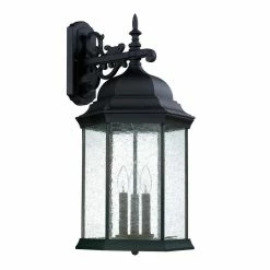 Brand new 🔥 Capital Lighting Main Street 60W 3-Light Candelabra E-12 Incandescent Outdoor Wall Sconce in Black 😍