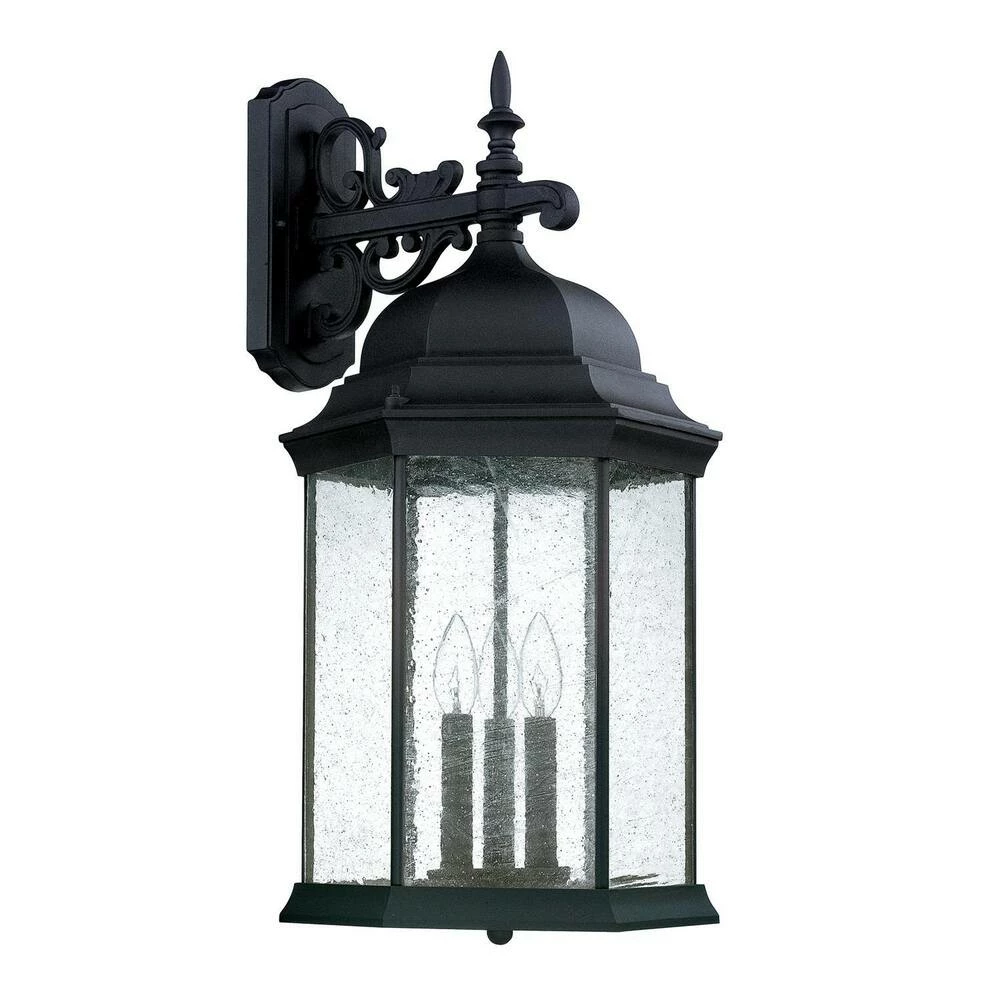 Brand new π₯ Capital Lighting Main Street 60W 3-Light Candelabra E-12 Incandescent Outdoor Wall Sconce in Black π 1 Brand new π₯ Capital Lighting Main Street 60W 3-Light Candelabra E-12 Incandescent Outdoor Wall Sconce in Black π