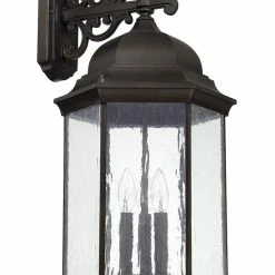 Hot Sale 👍 Capital Lighting Main Street 60W 3-Light Candelabra E-12 Incandescent Outdoor Wall Sconce in Old Bronze ⭐