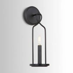 Flash Sale 💯 Capital Lighting Sonnet 60W 1-Light Candelabra E-12 Incandescent Wall Sconce in Matte Black 🔔 -Capital Lighting Sales Query 559