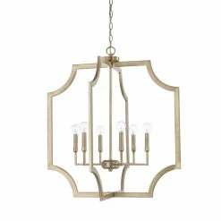 Deals 🎁 Capital Lighting 60W 6-Light Foyer Lighting in Aged Brass ⌛