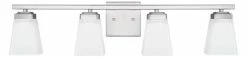Discount 🥰 Capital Lighting Baxley 4-Light Medium E-26 Base Vanity Fixture in Brushed Nickel ⭐