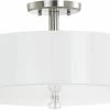 Flash Sale ✔️ Capital Lighting Alisa 3-Light Medium E-26 Base Semi-Flushmount Fixture in Polished Nickel 🎉