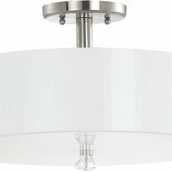 Flash Sale ✔️ Capital Lighting Alisa 3-Light Medium E-26 Base Semi-Flushmount Fixture in Polished Nickel 🎉