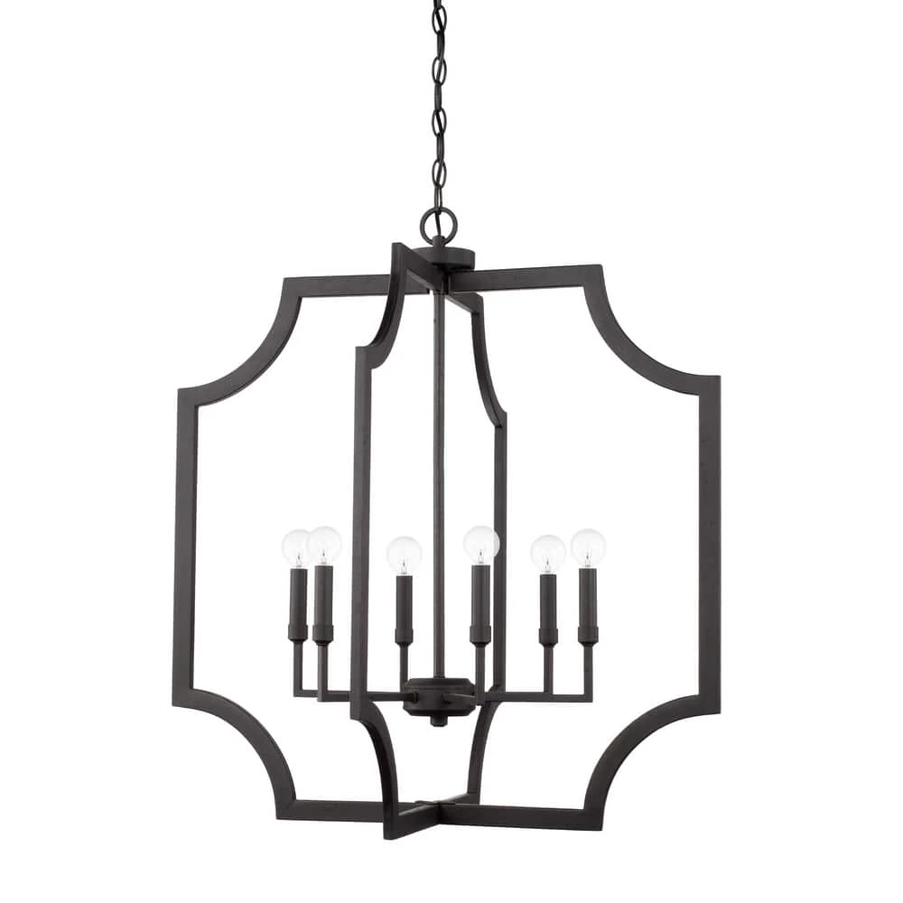 Coupon ❤️ Capital Lighting 60W 6-Light Candelabra E-12 Incandescent Foyer Lighting in Black Iron ❤️ 1 Coupon ❤️ Capital Lighting 60W 6-Light Candelabra E-12 Incandescent Foyer Lighting in Black Iron ❤️