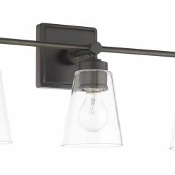 Flash Sale ❤️ Capital Lighting Vanity 100W 3-Light Vanity with Clear Glass in Old Bronze 🔥