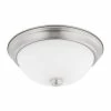 Coupon 😉 Capital Lighting 4-1/2 in. 60W 2-Light Medium E-26 Base Incandescent Ceiling Fixture in Brushed Nickel 🎁