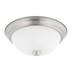 Coupon 😉 Capital Lighting 4-1/2 in. 60W 2-Light Medium E-26 Base Incandescent Ceiling Fixture in Brushed Nickel 🎁