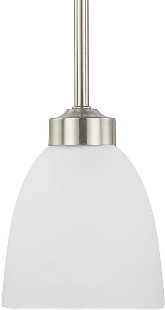 Cheap 𧨠Capital Lighting Jameson 5 in. 100W 1-Light Medium E-26 Incandescent Mini Pendant Light in Brushed Nickel π 1 Cheap 𧨠Capital Lighting Jameson 5 in. 100W 1-Light Medium E-26 Incandescent Mini Pendant Light in Brushed Nickel π