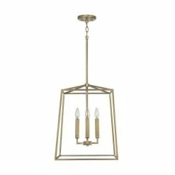 Cheapest 🔥 Capital Lighting Thea 60W 4-Light Candelabra E-12 Foyer Lighting in Aged Brass ✔️