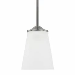 Top 10 ⌛ Capital Lighting Braylon 1-Light Medium E-26 Base Incandescent Pendant in Brushed Nickel 🔥