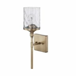Budget 😉 Capital Lighting Colton 100W 1-Light Medium E-26 Incandescent Wall Sconce in Aged Brass 🎉