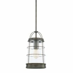 Wholesale 💯 Capital Lighting Beaufort 8 in. 100W 1-Light Medium E-26 Incandescent Pendant in Nordic Grey 🛒
