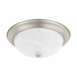 Best Sale 🔔 Capital Lighting Ceiling Collection 60W 2-Light Flushmount Ceiling Fixture in Matte Nickel ✔️