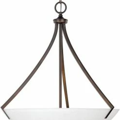 Best reviews of 😀 Capital Lighting Stanton 23 in. 100W 3-Light Pendant Fixture in Burnished Bronze with Soft White Glass Shade 😍