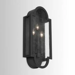 Brand new ❤️ Capital Lighting Monroe 60W 3-Light Candelabra E-12 Incandescent Outdoor Wall Sconce in Black ❤️ -Capital Lighting Sales Query 651