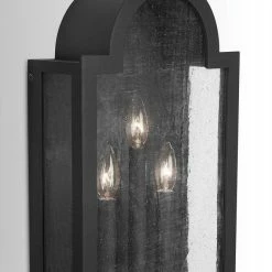 Brand new ❤️ Capital Lighting Monroe 60W 3-Light Candelabra E-12 Incandescent Outdoor Wall Sconce in Black ❤️ -Capital Lighting Sales Query 652